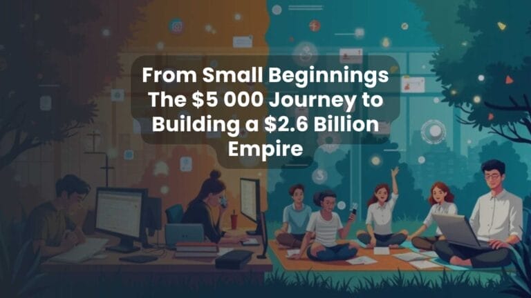 From Small Beginnings The $5 000 Journey to Building a $2.6 Billion Empire